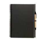 Recycled notebook with pen