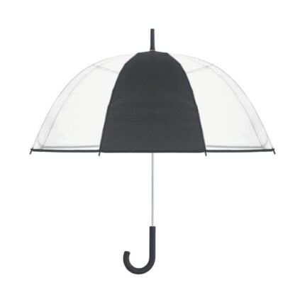 ⌀102cm/23″ transparent umbrella with hook handle.