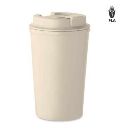 PLA dvigubos sienelės stiklinė 350 ml