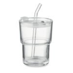 Stiklinė su šiaudeliu, 400 ml