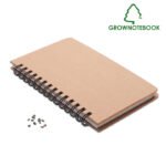 A5 dydžio pušies formos GROWNOTEBOOK™