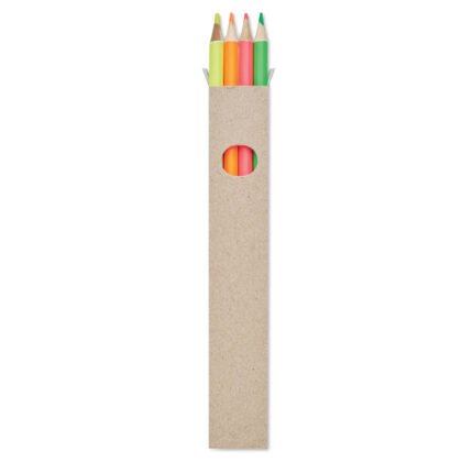 4 highlighter pencils in box