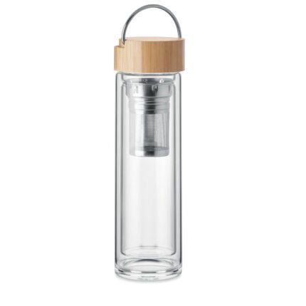 Double wall glass bottle 400ml