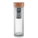 Dvigubos sienelės stiklinis butelis 400 ml